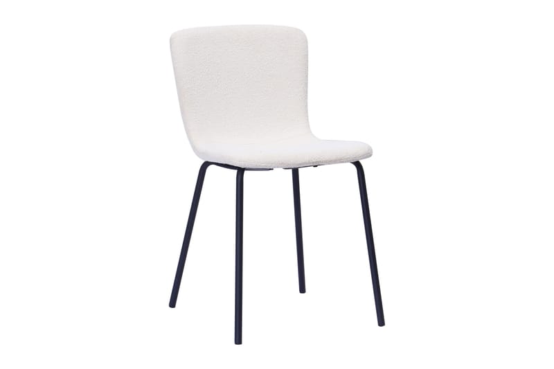 Kopparbo Matbord 200-260 cm Förlängningsbart med 6 Katy Matstolar - Svart / Vit Bouclé / Metallben Svart - Products - Möbler - Bord & matgrupp - Matgrupp