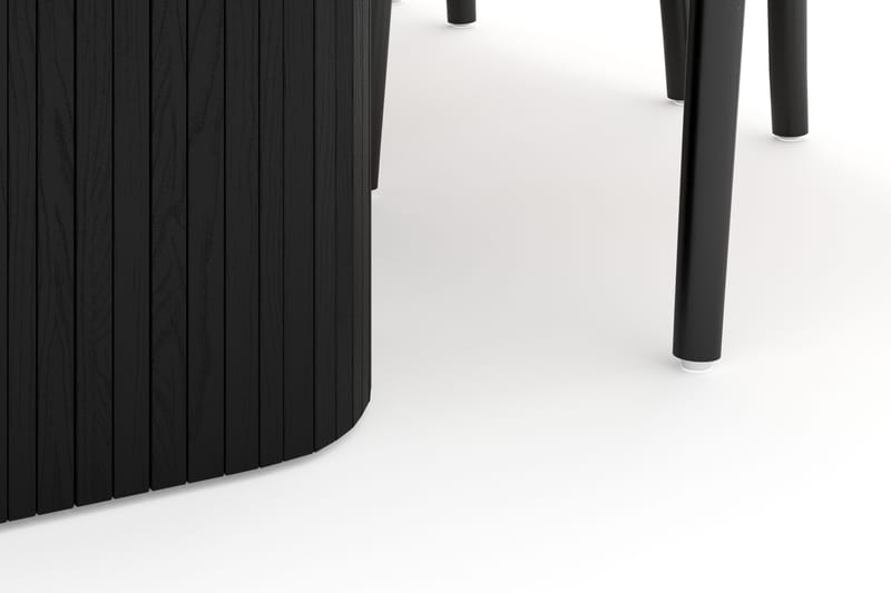 Kopparbo Matgrupp 200 cm med 6 Dastoori Matstol - 2220067-6,2223287-1 - Svart - Products - Möbler - Bord & matgrupp - Matgrupp