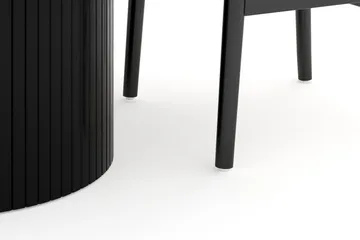 Kopparbo Matgrupp förlängningsbart 106-156 cm Rund med 4 Dastoori Matstol - 2220067-4,2229314-1 - Svart - Products - Möbler - Bord & matgrupp - Matgrupp