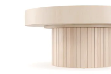 Kopparbo Soffbord 75 cm Runt Vitlaserad Ek - Ljust vitlaserat ekträ - Products - Möbler - Bord & matgrupp - Soffbord