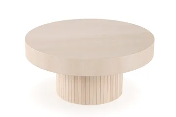 Kopparbo Soffbord 75 cm Runt Vitlaserad Ek - Ljust vitlaserat ekträ - Products - Möbler - Bord & matgrupp - Soffbord