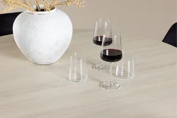 Lanzo Matgrupp 120 cm Rund med 4 Night stolar - Whitewash/Svart - Products - Möbler - Bord & matgrupp - Matgrupp