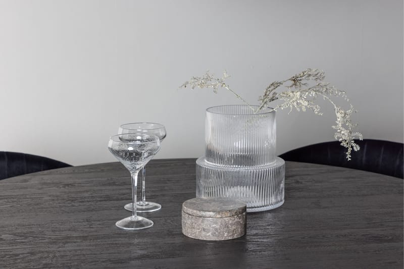 Lanzo Matgrupp 120 cm Rund med 4 Selma Stolar - Svart - Products - Möbler - Bord & matgrupp - Matgrupp