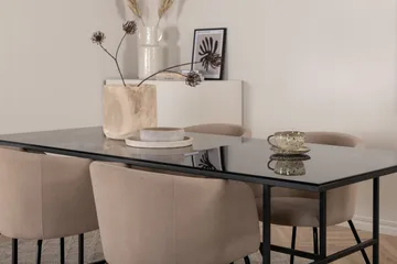 Leif Matgrupp 200 cm Rektangulär med 4 Berit stolar - Beige - Products - Möbler - Bord & matgrupp - Matgrupp