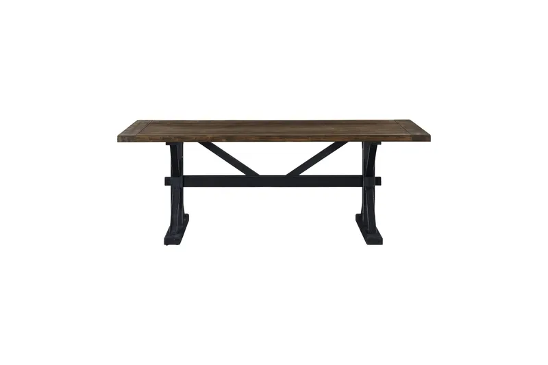 Lyon Förlängningsbart Matbord 6 personer - Utdragbart plankbord 200 cm - Natur/Svart - Products - Möbler - Bord & matgrupp - Matbord & köksbord