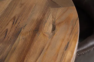 Lyon Matgrupp Rund med 4 st Tuva Fåtölj Konstläder - Trä/Mörkbrun - Products - Möbler - Bord & matgrupp - Matgrupp