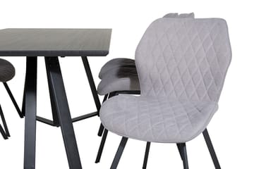 Marina Matgrupp 180 cm Rektangulär med 6 Gemma stolar - Svart - Products - Möbler - Bord & matgrupp - Matgrupp