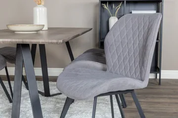 Marina Matgrupp 180 cm Rektangulär med 6 Gemma stolar - Svart - Products - Möbler - Bord & matgrupp - Matgrupp