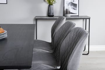 Marina Matgrupp 180 cm Rektangulär med 6 Gemma stolar - Svart - Products - Möbler - Bord & matgrupp - Matgrupp