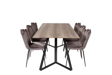 Marina Matgrupp 180 cm Rektangulär med 6 Limhamn stolar - Svart - Products - Möbler - Bord & matgrupp - Matgrupp