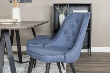 Marina Matgrupp 180 cm Rektangulär med 6 Velvet Deluxe stolar - Svart - Products - Möbler - Bord & matgrupp - Matgrupp