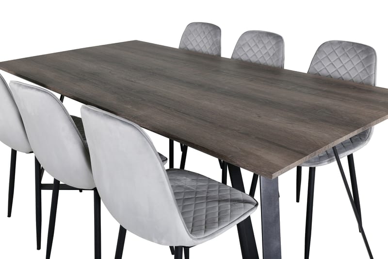 Marina Matgrupp 180 cm Rektangulär med 6 Polar stolar - Svart - Products - Möbler - Bord & matgrupp - Matgrupp