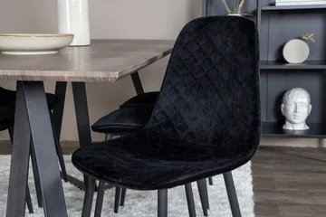 Marina Matgrupp 180 cm Rektangulär med 6 Polar stolar - Svart - Products - Möbler - Bord & matgrupp - Matgrupp