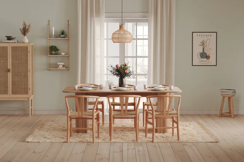 Kopparbo Matbord 200-260 cm Förlängningsbart med illäggsskiva - Vitlaserad Ek - Products - Möbler - Bord & matgrupp - Matbord & köksbord