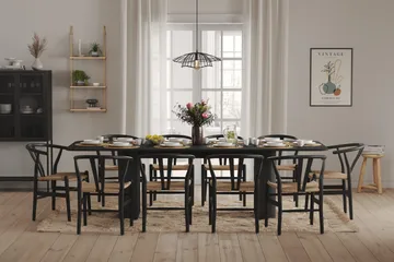 Kopparbo Matbord 200-260 cm Förlängningsbart - Svart trä - Products - Möbler - Bord & matgrupp - Matbord & köksbord