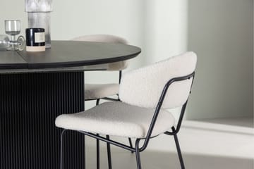 Matilda Matgrupp 130 cm Rund med 4 Chico Stolar - Svart - Products - Möbler - Bord & matgrupp - Matgrupp