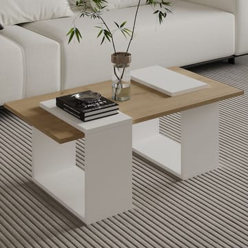 Matris Soffbord 90x37x46,6 cm - Vit och Sapphire Oak - Products - Möbler - Bord & matgrupp - Soffbord