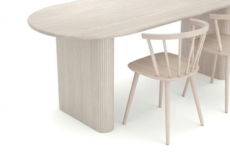 Noira Matgrupp rektangulärt 220 cm Vitlaserad med 6 Tyrö Matstolar - Vitlaserad - Products - Möbler - Bord & matgrupp - Matgrupp