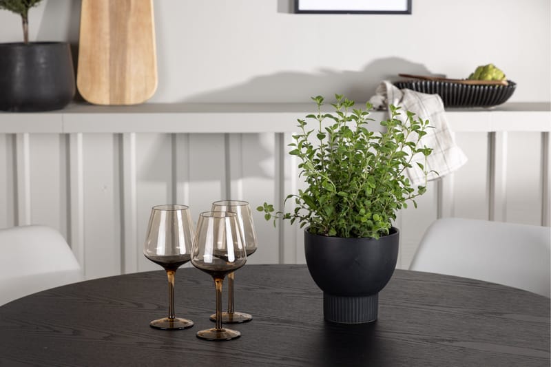 Olivia Matgrupp 110 cm Rund med 4 Night Stolar - Svart - Products - Möbler - Bord & matgrupp - Matgrupp