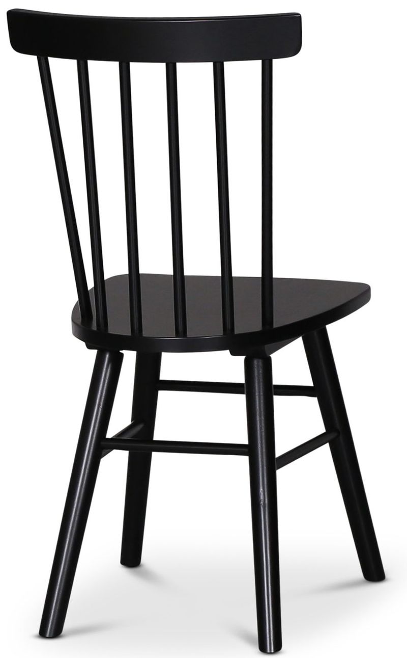 Omni matgrupp, runt matbord Ø130 cm inkl 4 st Orust svarta pinnstolar - Svartbetsad ek - Svartbetsad ek - Products - Möbler - Bord & matgrupp - Matgrupp