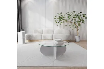 Pakalni Soffbord 75x35x75 cm Runt - Vit - Products - Möbler - Bord & matgrupp - Soffbord