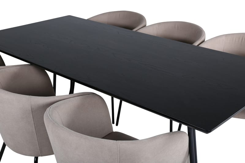 Petra Matgrupp 190 cm Rektangulär med 6 Berit stolar - Beige - Products - Möbler - Bord & matgrupp - Matgrupp