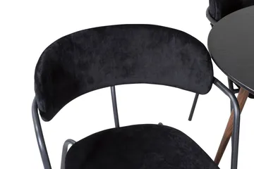 Plaza Matgrupp 100 cm Rund med 4 Arrow stolar - Svart - Products - Möbler - Bord & matgrupp - Matgrupp