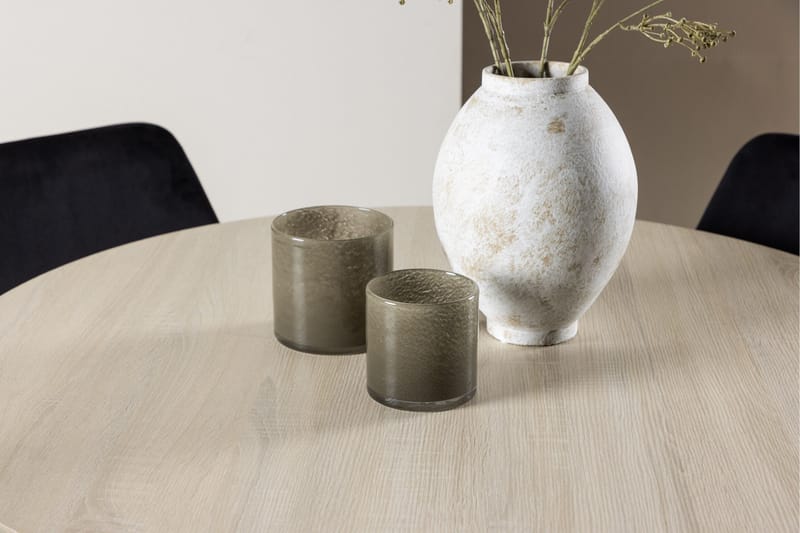 Plaza Matgrupp 100 cm Rund med 4 Night stolar - Whitewash/Svart - Products - Möbler - Bord & matgrupp - Matgrupp