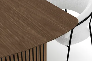 Richeto Matbord 240 cm med 6 Karol Matstolar - Rökt ek / Vit Bouclé - Products - Möbler - Bord & matgrupp - Matgrupp