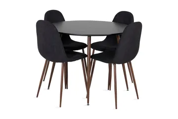 Ridones Matgrupp inkl 4 Ypas Stolar - Svart/Brun - Products - Möbler - Bord & matgrupp - Matgrupp