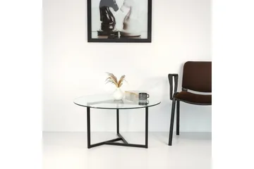 Sabani Soffbord 75 cm Runt X-formade Ben - Rökfärgat - Products - Möbler - Bord & matgrupp - Soffbord