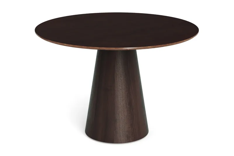 Siena Litet Matbord Runt 110cm Fanér, Mörkbrun Rökt ek