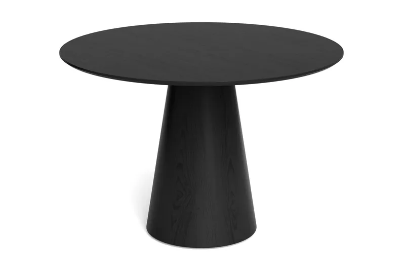 Siena Litet Matbord Runt 110cm Fanér, Svart