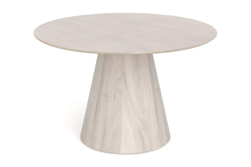 Siena Matbord Runt 130cm Fanér, Vitpigmenterat