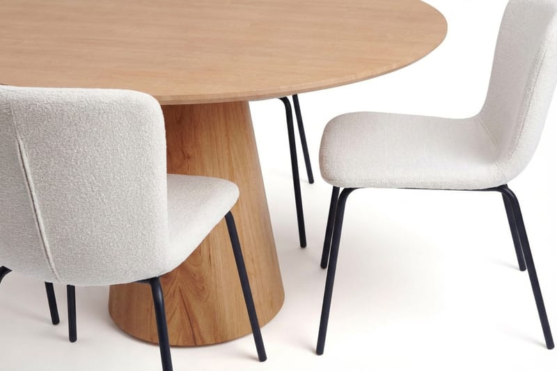 Siena Matgrupp runt 110 cm Ek med 4 Katy Matstolar - Ek - Products - Möbler - Bord & matgrupp - Matgrupp