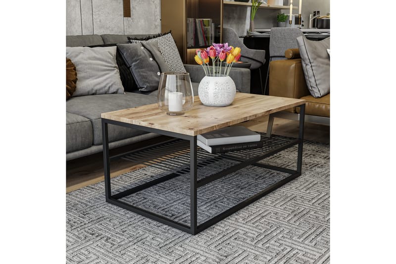 Soffbord Emlak Soffbord 95 cm Svart,Trä/Natur - Products - Möbler - Bord & matgrupp - Soffbord