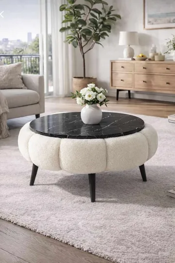 Kundu Soffbord Rund 60 cm Bubblig