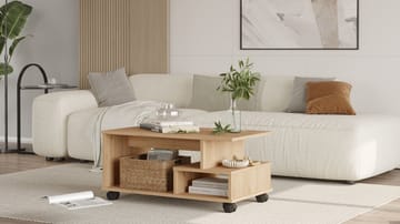 Solven Soffbord 90x42,5x51 cm - Ek - Products - Möbler - Bord & matgrupp - Soffbord - Soffbord med hjul