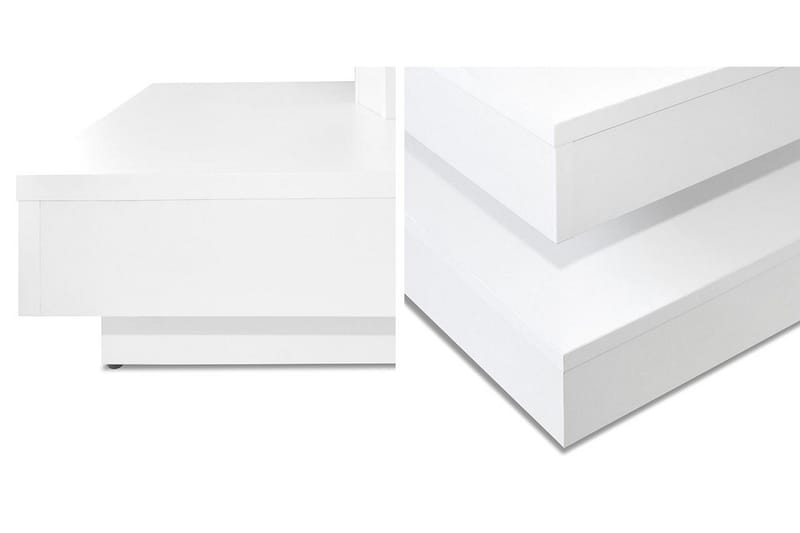 Stoliv Soffbord 70 cm Vridbart med Förvaring Hylla - Vit - Products - Möbler - Bord & matgrupp - Soffbord - Soffbord med förvaring