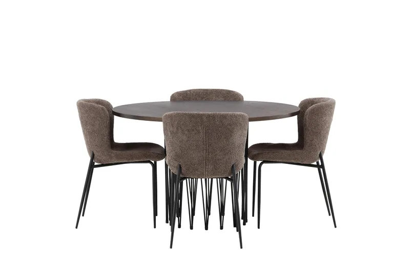 Stone Matgrupp 120 cm Rund med 4 Modesto stolar - Beige - Products - Möbler - Bord & matgrupp - Matgrupp