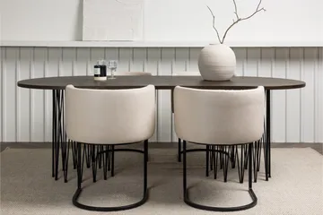 Stone Matgrupp 220 cm Oval med 4 Simrishamn stolar - Beige - Products - Möbler - Bord & matgrupp - Matgrupp