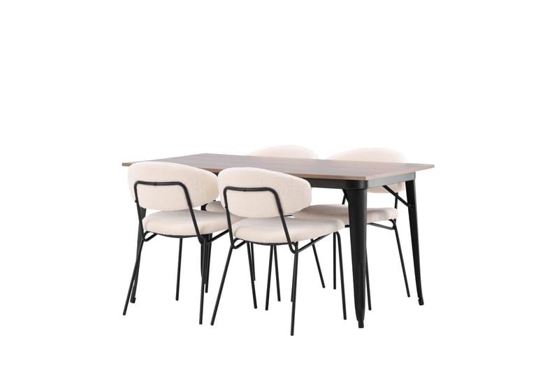 Tempe Matgrupp 140 cm Rektangulär med 4 Chico Stolar - Valnöt - Products - Möbler - Bord & matgrupp - Matgrupp