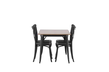 Tempe Matgrupp 140 cm Rektangulär med 4 Crosett stolar - Svart - Products - Möbler - Bord & matgrupp - Matgrupp