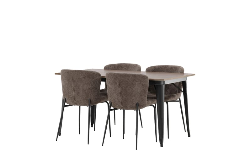 Tempe Matgrupp 140 cm Rektangulär med 4 Modesto stolar - Mörkgrå - Products - Möbler - Bord & matgrupp - Matgrupp