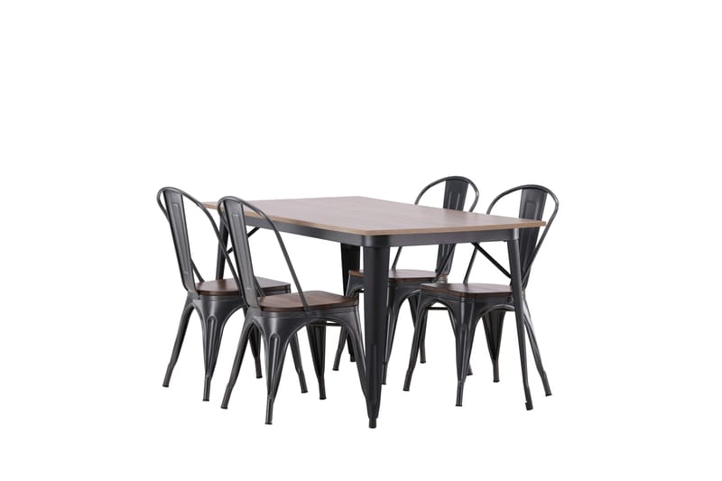 Tempe Matgrupp 140 cm Rektangulär med 4 Tempe stolar - Valnöt - Products - Möbler - Bord & matgrupp - Matgrupp