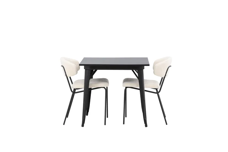 Tempe Matgrupp 80 cm Rektangulär med 2 Chico Stolar - Svart - Products - Möbler - Bord & matgrupp - Matgrupp