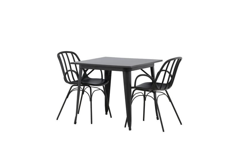 Tempe Matgrupp 80 cm Rektangulär med 2 Dyrön stolar - Svart - Products - Möbler - Bord & matgrupp - Matgrupp