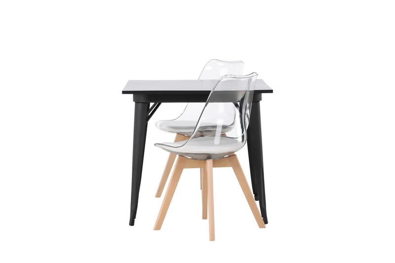 Tempe Matgrupp 80 cm Rektangul är med 2 Edvin stolar - Svart - Products - Möbler - Bord & matgrupp - Matgrupp