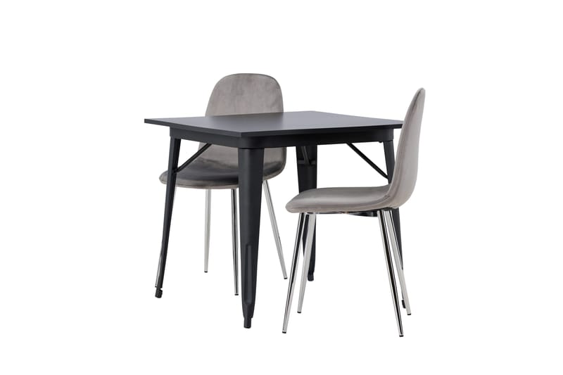 Tempe Matgrupp 80 cm Rektangulär med 2 Eva stolar - Svart - Products - Möbler - Bord & matgrupp - Matgrupp