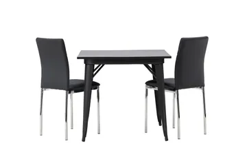 Tempe Matgrupp 80 cm Rektangulär med 2 Lily stolar - Svart - Products - Möbler - Bord & matgrupp - Matgrupp